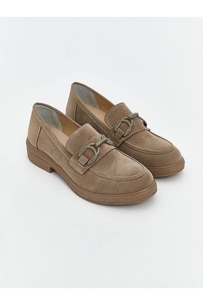 LC Waikiki Koor Beige Suede Look Women's Loafer Shoes