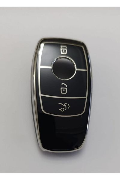 GMA KEYS Mercedes Benz Smart Nano Key Case - Black Silver Color, Fbs4 Type 4 Button between 2017-2020