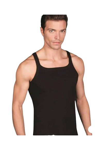 XORVİO Men's Cotton Stylish Quality Square Collar Rope Strap Undershirt Lycra Super Soft