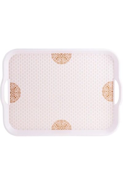 AKDC M/Mmine Rect Tray 32Cm X 44Cm X 3Cm White, Brown