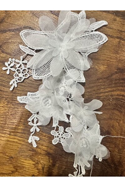 Gönülden Tasarım TUL ALB GRUPĂ BORDURI APLICATE ACCESORIUM DE CUSUT 21X12 CM