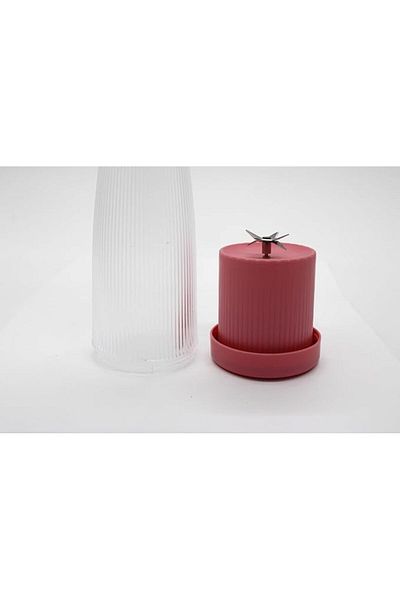 AKDC USB Rechargable Mini Juicer 400Ml, Red