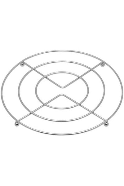 AKDC Hot Pot Holder – Stainless Steel Trivet, Heat-Resistant Round Pad for Dishes & Teapots (17cm)