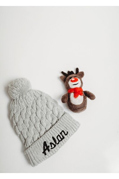 tinykiddesign Unisex Baskılı Bere, kişiye özel Isimli nakışlı Bebek Outdoor Ş...