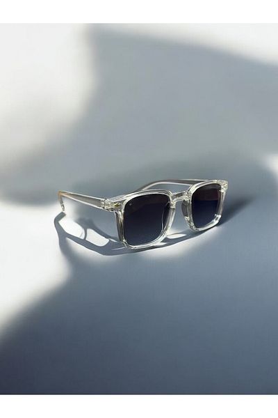 MAROVOAY Clear Women Men Unisex Sunglasses with Uv400 Protection