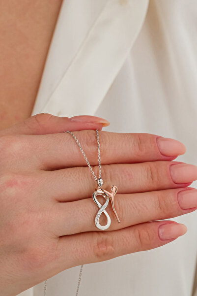 BegiSilver 925 Ayar Gümüş Sonsuzluk Aşk Kolye