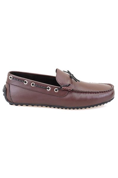 Desa Мъжки кожени мокасини Cerise Brown