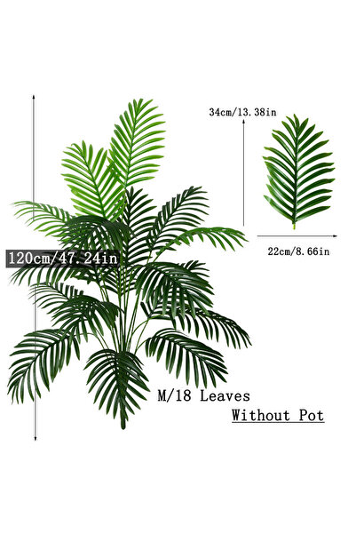 Choice 120cm 18 Leaves 90-120cm Large Artificial Palm Tree Tropical Fake Plan...