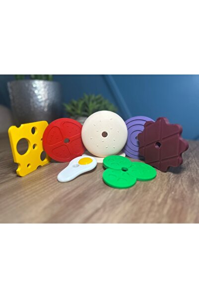 Atlas Lab Montessori Hamburger Sıralama Oyunu - Eğitici Ve Motor Beceri Geliştirici Hamburger Oyuncak
