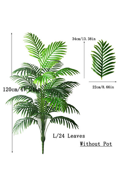 Choice 120cm 24 Leaves 90-120cm Large Artificial Palm Tree Tropical Fake Plan...
