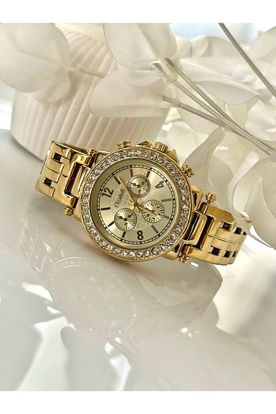 Forsining -Elizabeth-(Gold Color) Women's Wrist Watch with Stones