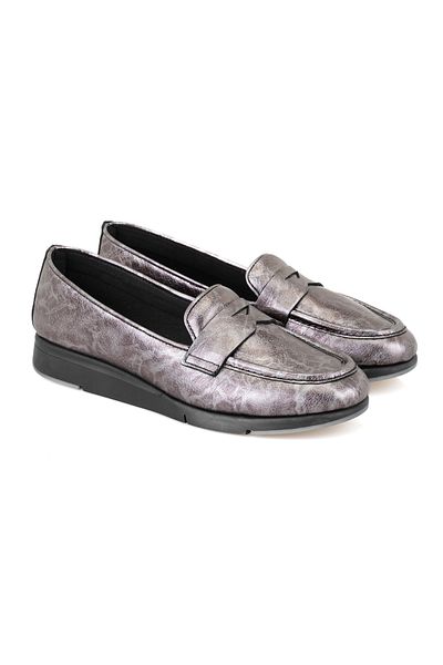 Desa Women's Silver Desacomfort Leather Casual Shoes