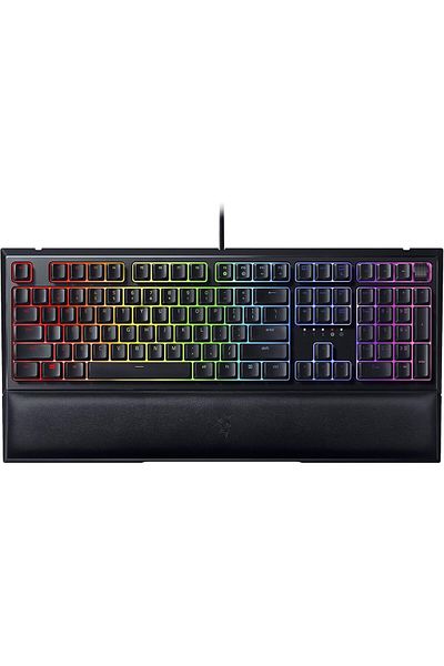 RAZER Ornata V2 Gaming Keyboard - Hybrid Mecha-Membrane, RGB, Multi-Function Wheel, Arabic Layout