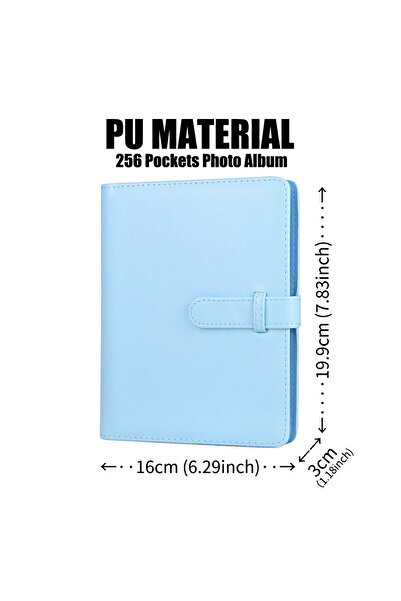 Choice حافظة ألبوم صور صغير أزرق سماوي، 256 جيبًا، لكاميرا فوجي فيلم إنستاكس ...