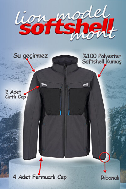 Selçuklu Plus Lion Model Kışlık Softshell Mont – Konforlu, Su Geçirmez Mont