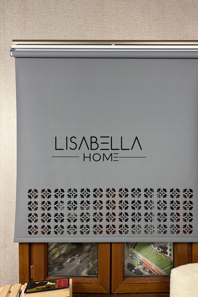 LisabellaHome Antrasit Lazer Stor Perde - Lena