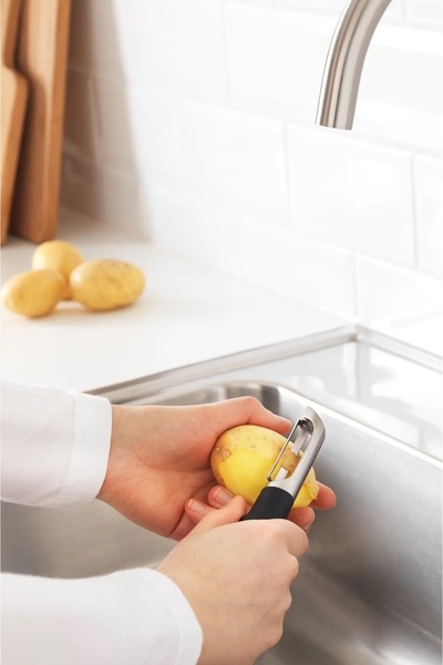 IKEA Paslanmaz Çelik Siyah Yan Soyacak 17 Cm