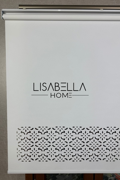 LisabellaHome Beyaz Lazer Stor Perde - Seren