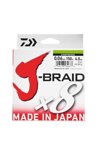 daiwa JBraid 8B Chartreuse 150m İp Misina 0.06mm