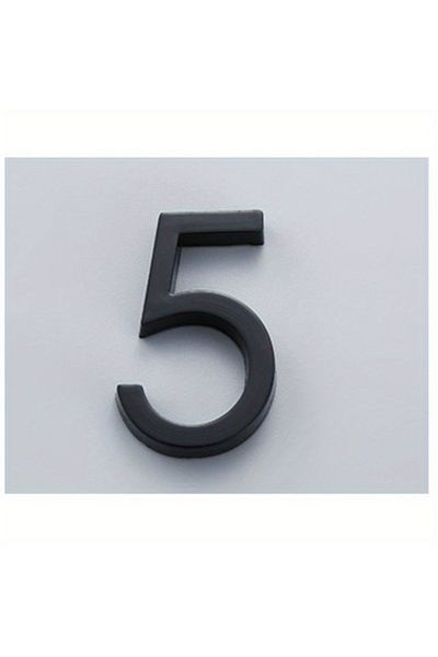 Choice L 5 1pc 100mm 3.9" Modern Door Number Black Self-adhesive  Mailbox Sticker, Outdoor Address Number