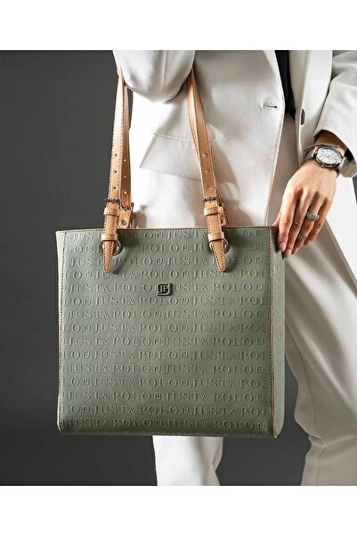 ÇANTAM GELSİN Дамска чанта за рамо с релефен принт JustPolo TYC00TM4067