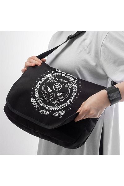 Toum Geantă unisex cu imprimeu My Vision Gothic Cat