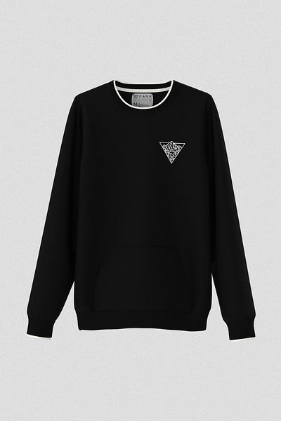 FANA Men's Sweatshirt Triangle Motif Printed