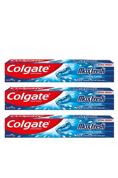 Colgate Max Fresh Cool Mint Toothpaste with Cooling Crystals 100ml X 3