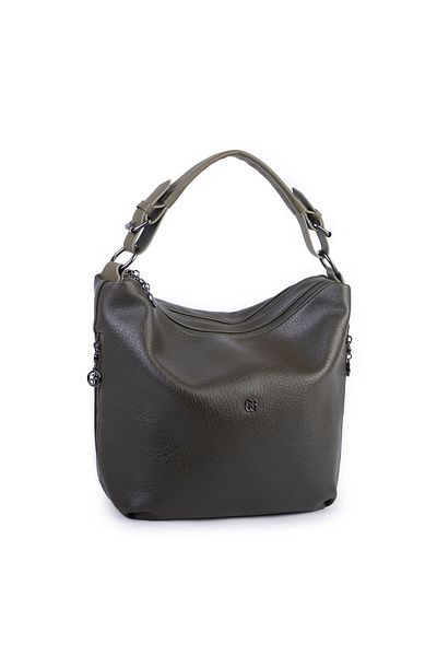 Nas Bag Geantă de umăr și crossbody pentru femei, cu textura moale, verde Victoria