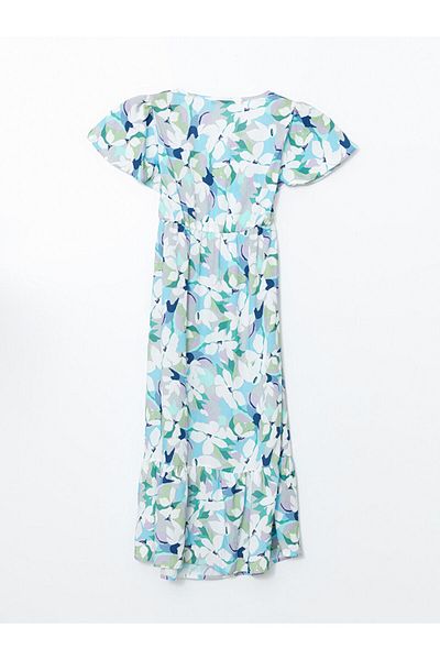 LC Waikiki Lcw Comfort Mixed V Neck Floral Women's Dress