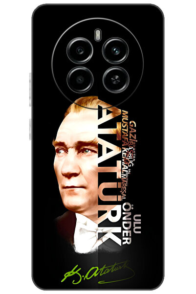 realme 12 4G (RMX3871) Uyumlu Kılıf Desen Baskılı Silikon Atatürk STK:681 CP-...