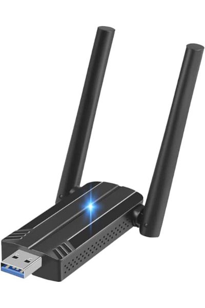 COOYA محول واي فاي 6 لاسلكي USB للكمبيوتر الشخصي، محول واي فاي USB AX1800 للكمبيوتر الشخصي المكتبي والكمبيوتر المحمول المزدوج