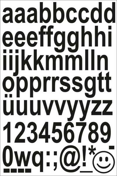 Altınuç Art Design Küçük Harf, Rakam ve Özel Karakterler Etiket Sticker Yapış...