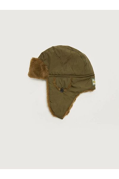 LC Waikiki Lcw Accessories Khaki Boy's Plush Lined Hat