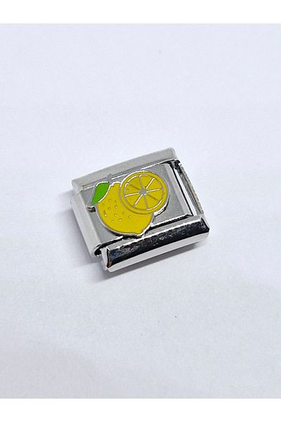 RoseCo00 Lemon Steel Italian Charm Bracelet Charm