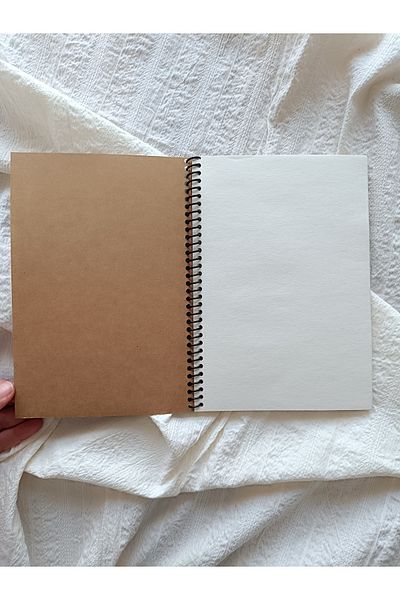 Pink Swan Craft A5 Ivory Spiral Cover - 40 Sheets 80 Pages Notebook, Scrapbook, Junk Journal