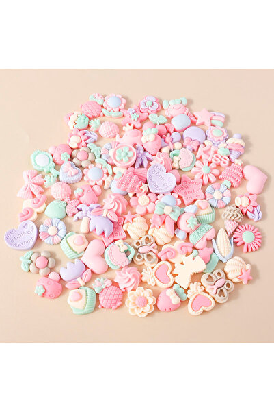 Choice الطراز 485 15 قطعة جديدة Kawaii عطلة الصيف أقراط من الراتينج على شكل زهرة وردية على شكل قلب فراشة آيس كريم نجمة