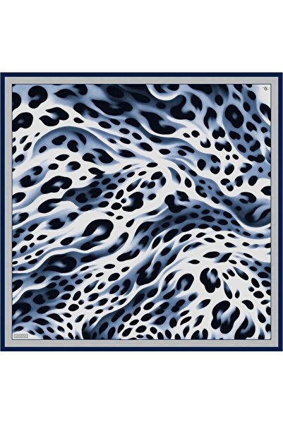 Armine Patterned Pure Silk Twill Scarf 9320- 33