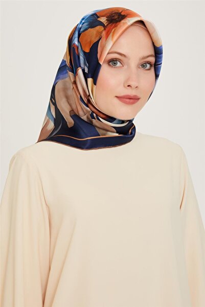 Armine بنقشة زهور سورا ساف حرير وشاح 9205D 84 57