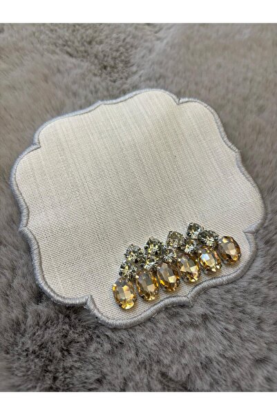 LUXURY 1 منديل تقديم جانبي للقهوة مع تطريز كريستالي