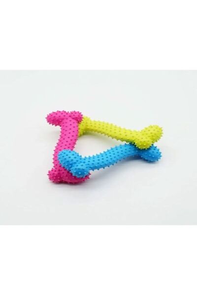 Dream Plus 2li Köpek Oyun Seti Tırtıklı Simit Ve Kemik Şekilli Diş Temizleyici Kaşıyıcı Eğlenceli Oyuncak