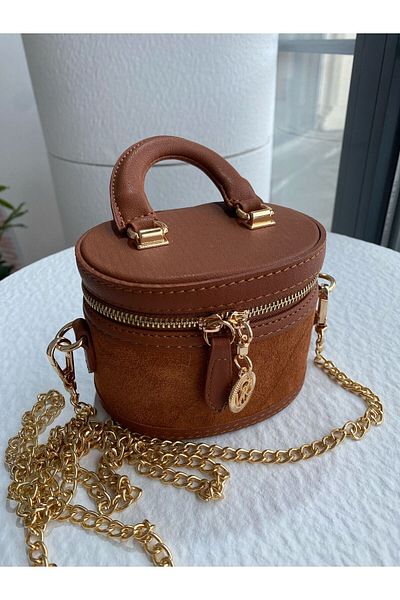 Zeynep Keskin Design Geantă de mână și de umăr pentru femei din piele de căprioară de sezon nou, geantă mini