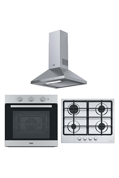 Franke İnox Ankastre Set (FDL 6165 XS Davlumbaz- FHSM 604 4G XS C Ocak - FSL ...
