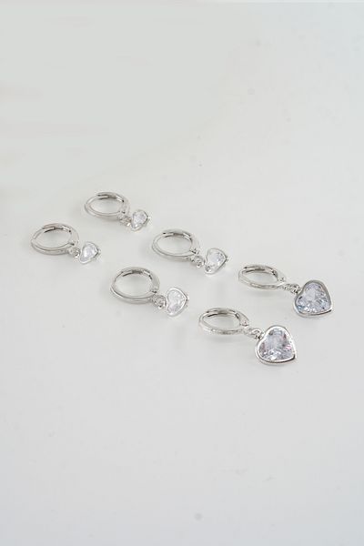 ARTEMİSİA Women's Vip Series Antiallergenic Mixed Figured Zircon Stone 6-Piece Earring Set