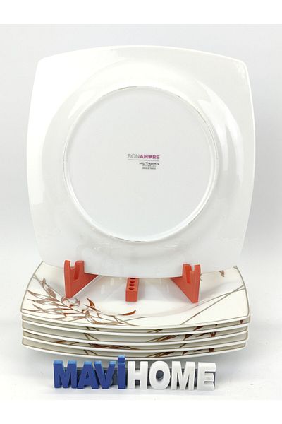 MAViHOME Bonamore Series 22 cm Porcelain Dessert Plate 6 Pieces