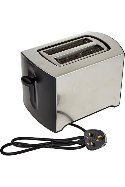 Geepas 900W 2-Slice Toaster GBT6152, Stainless Steel, High Lift, Reheat/Defrost, Wide Slots