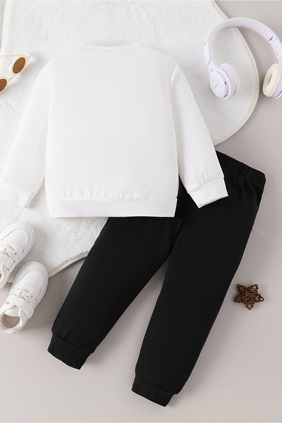 ADABEBEK New Season Leopard Bow Printed 2-Piece Baby Set 23434