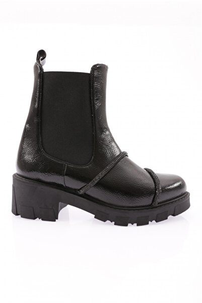 DGN Md1563 Women's Silver Stone Stretch Detailed Boots