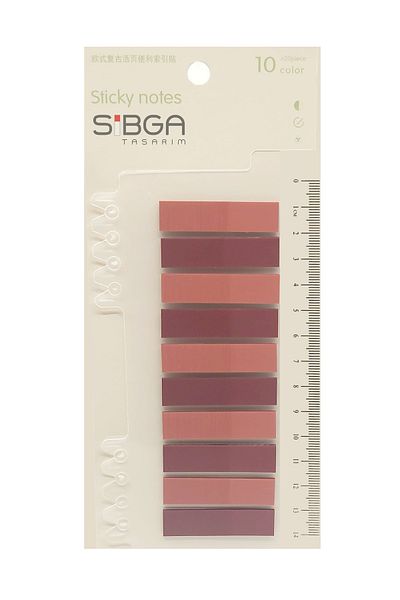 sibga tasarım Transparent Colored Post-It Note Paper - 200 Sheets Bookmark Sticker
