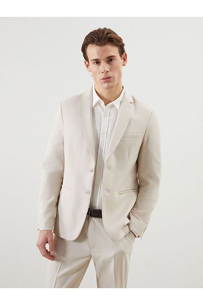 LC Waikiki Ανδρικό σακάκι σακάκι LCWAIKIKI Formal Beige Slim Fit